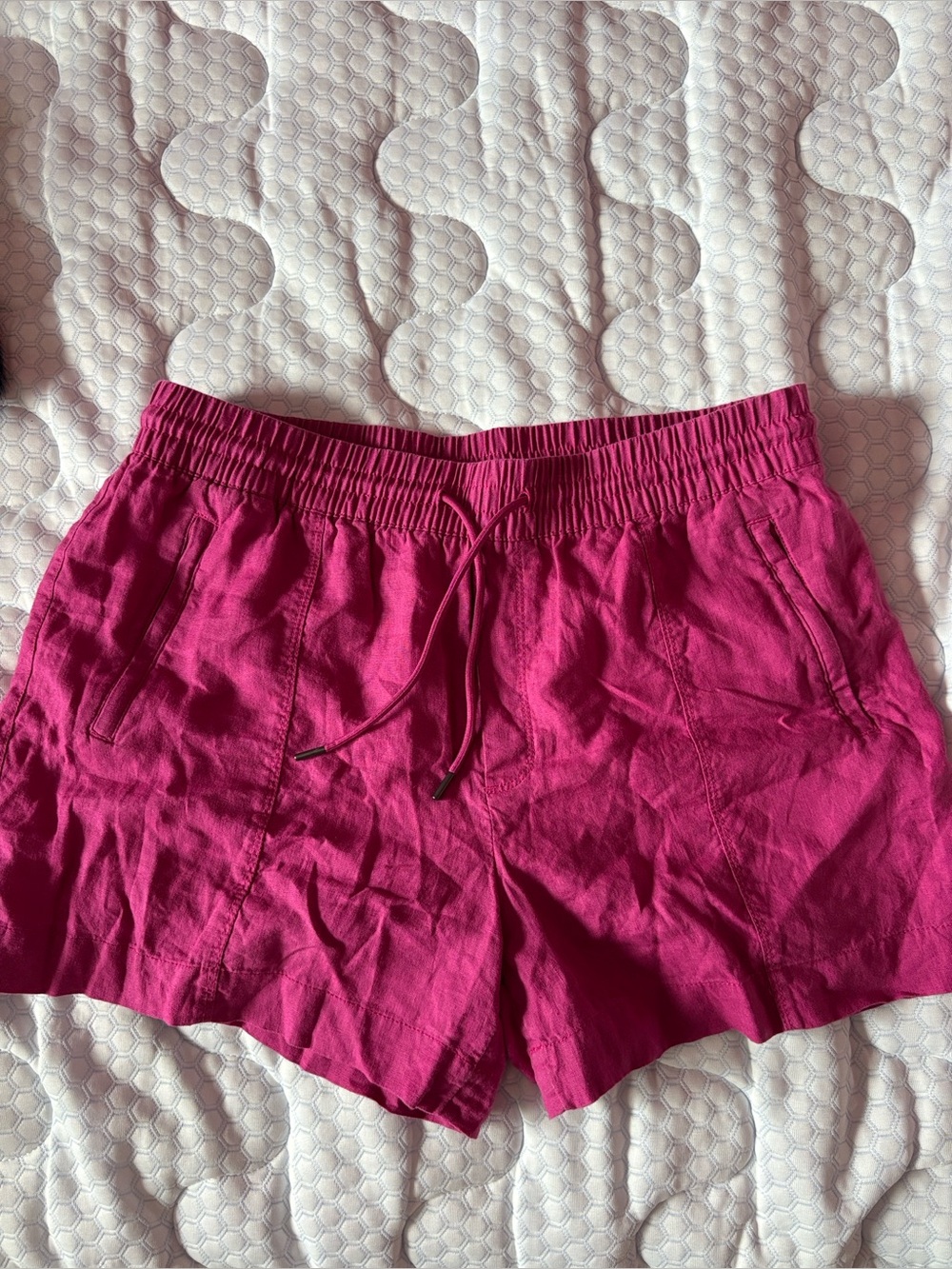 Athleta Retreat Linen Shorts| pink| size large
